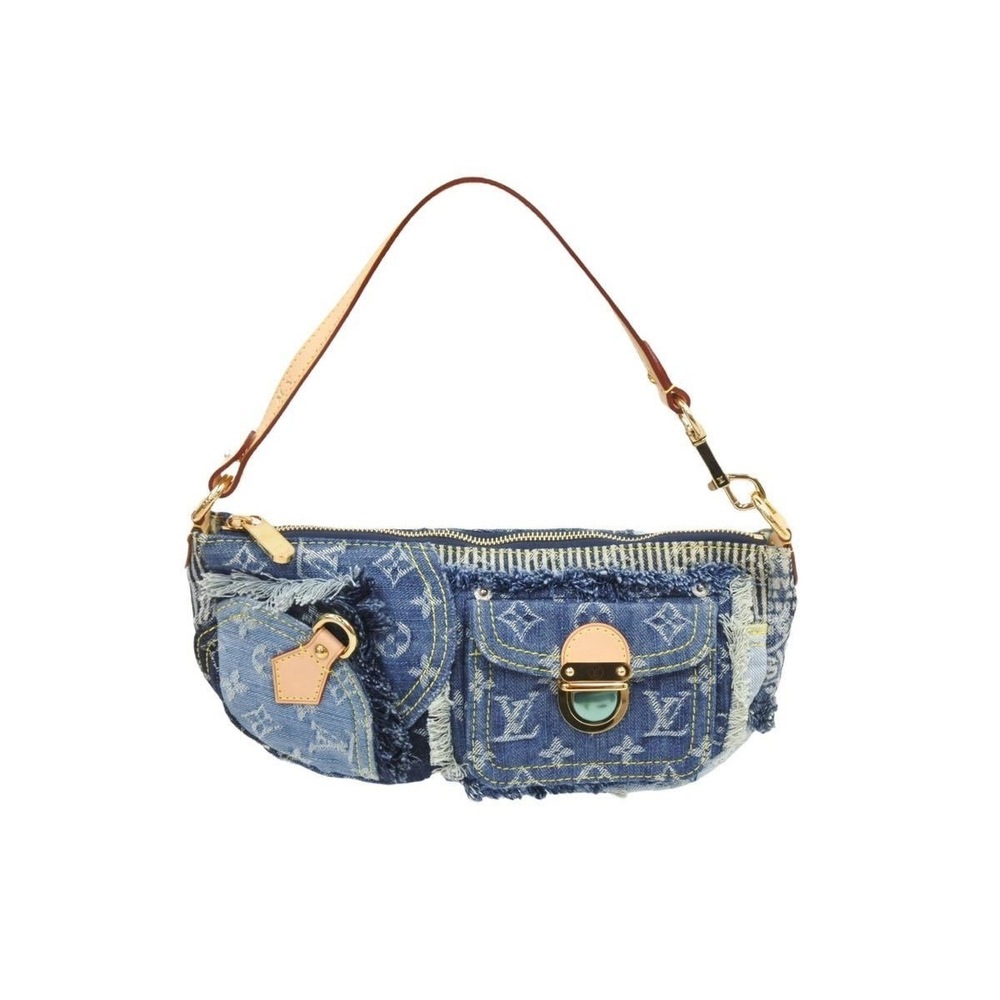 Louis Vuitton Denim Pochette Patchwork Monogram B… - image 2
